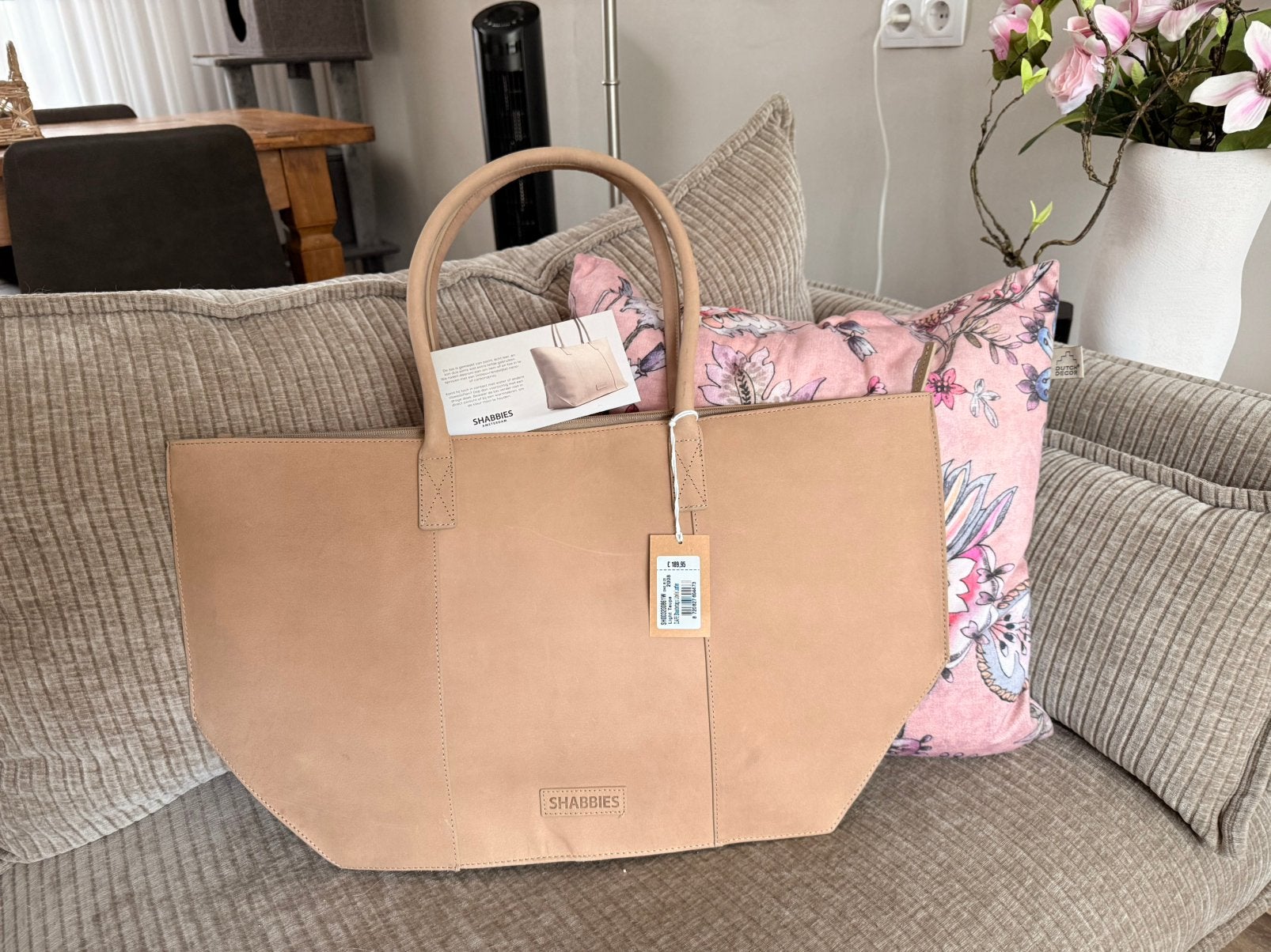 Shabbies Amsterdam leren shopper/tas, nieuw met labels, Ophalen, Nieuw, Shopper