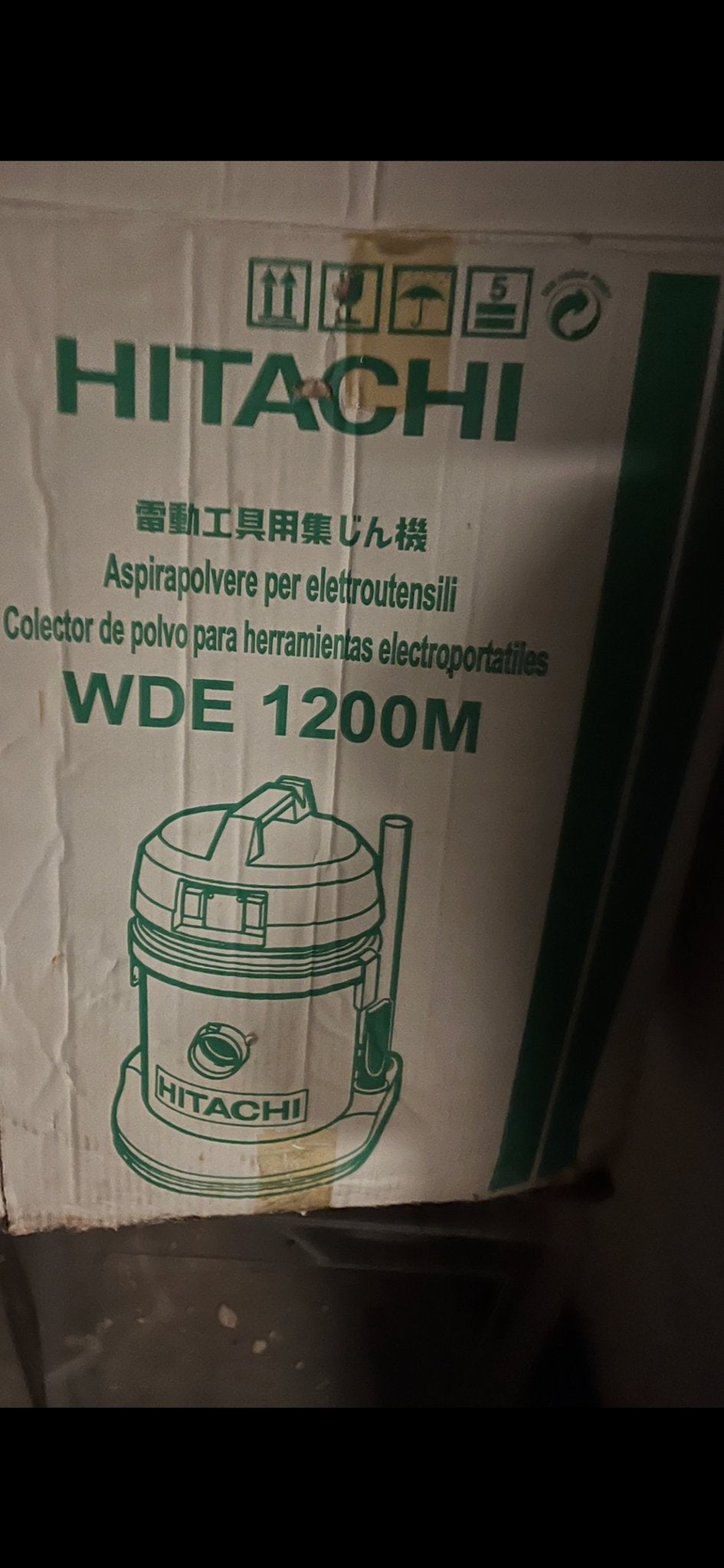 Hitachi WDE 1200M Afzuiger / Stofzuiger Nieuw in Doos, Ophalen, Nieuw, Minder dan 1200 watt, Industriële stofzuiger