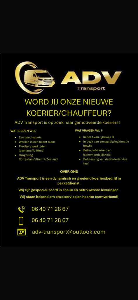 Koerierswerk, 33 - 40 uur, Vanaf 10 jaar, Overige vormen