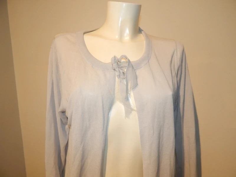 Humanoid fijn gebreid vest strik sluiting hals mt XL, Humanoid, Verzenden, Maat 46/48 (XL) of groter, Zo goed als nieuw
