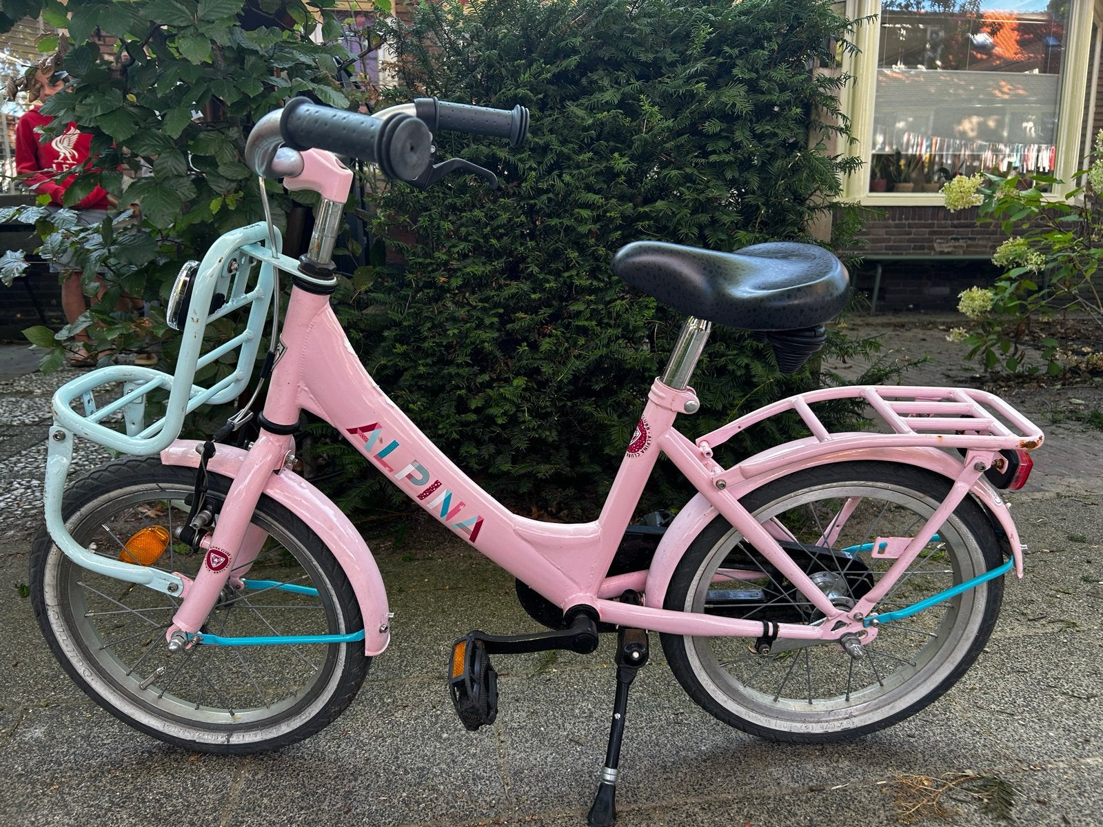 Alpina kinderfiets roze 16 inch, Ophalen, Gebruikt, Velgrem, 16 tot 20 inch