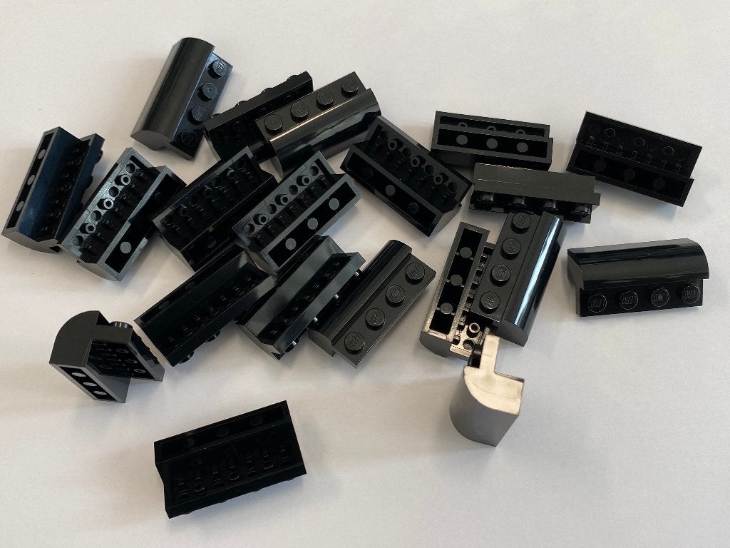 Partij 20x nieuwe 2x4x1 Lego gebogen stenen, diverse kleuren, Overige thema's, Lego, Nieuw, Ophalen of Verzenden