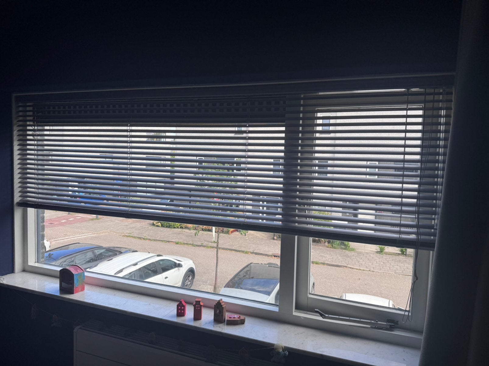 Aluminium jaloezie luxaflex 224,5x105,5cm, Ophalen, Gebruikt, 105 cm, Grijs