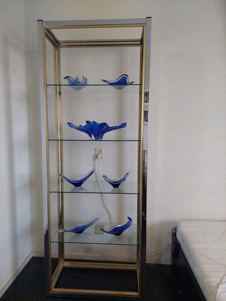 Vitrinekast Renato Zevi, Italiaans design Hollywood Regency., Ophalen, Met plank(en), Gebruikt, Hollywood regency