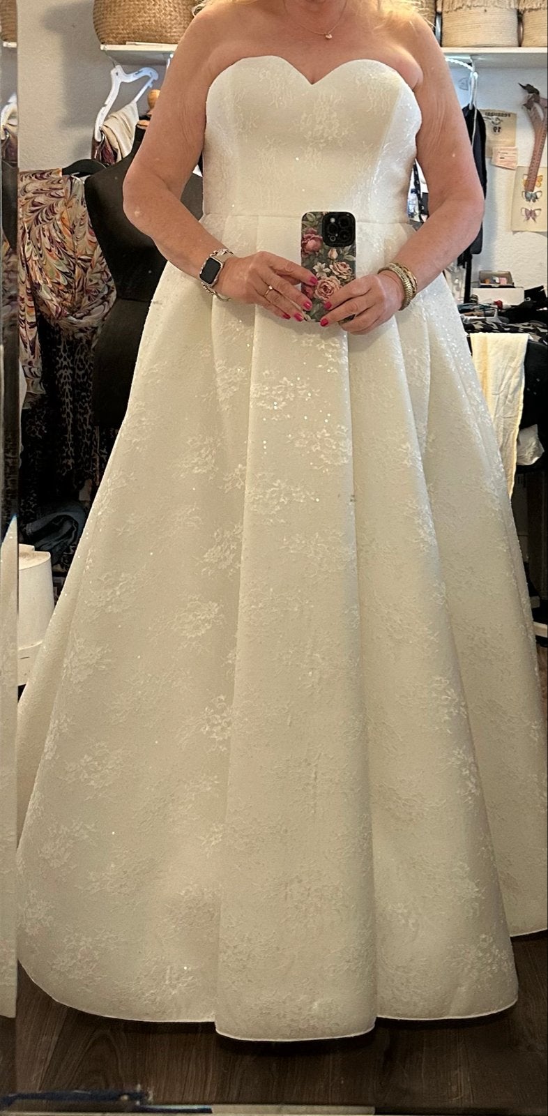Prachtige Bianco Evento Trouwjurk Isolde maat 48/50, Ophalen, Zo goed als nieuw, Wit, Trouwjurk