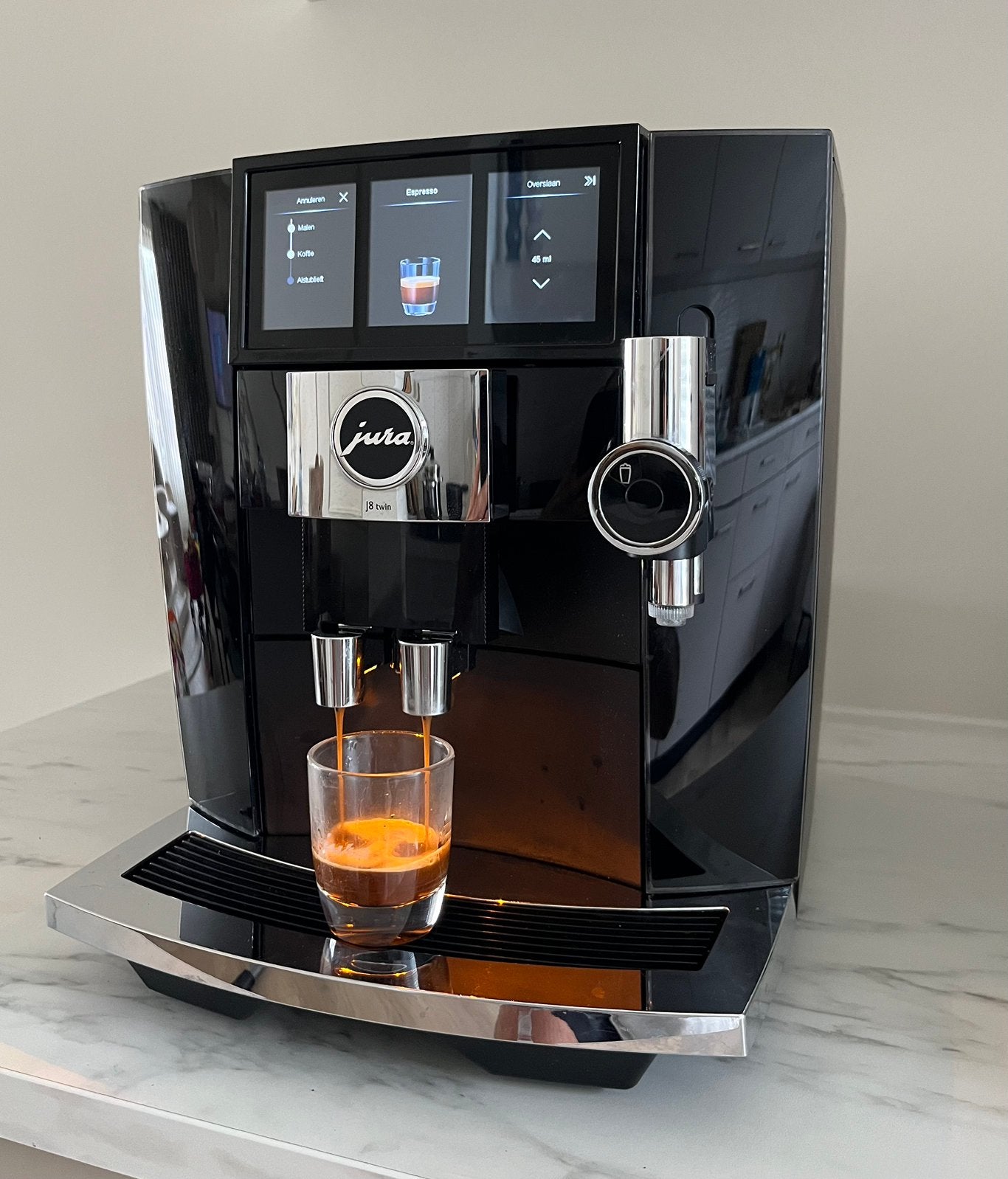 Jura J8 Twin koffiemachine (300 bereidingen!!), Afneembaar waterreservoir, 10 kopjes of meer, Nieuw, Ophalen of Verzenden