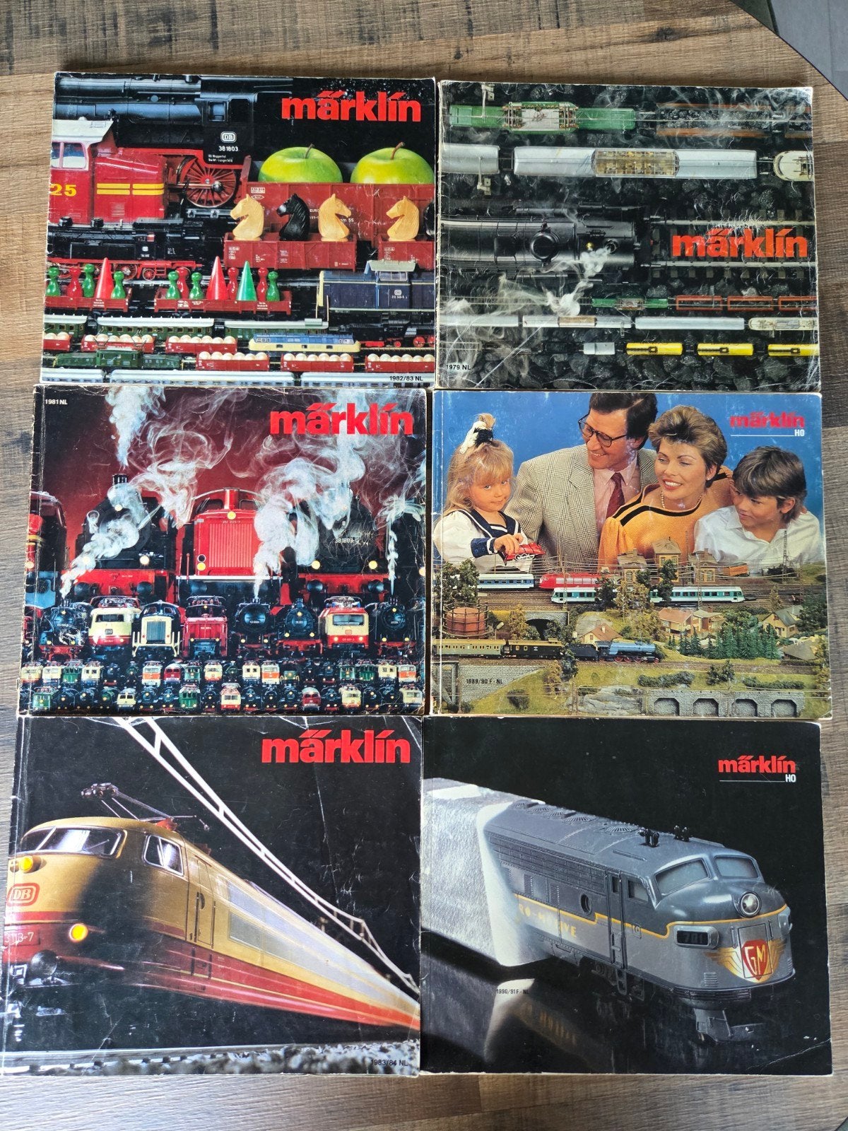 6 stuks vintage Märklin Catalogus, Wisselstroom, Gebruikt, Märklin, Boek, Tijdschrift of Catalogus