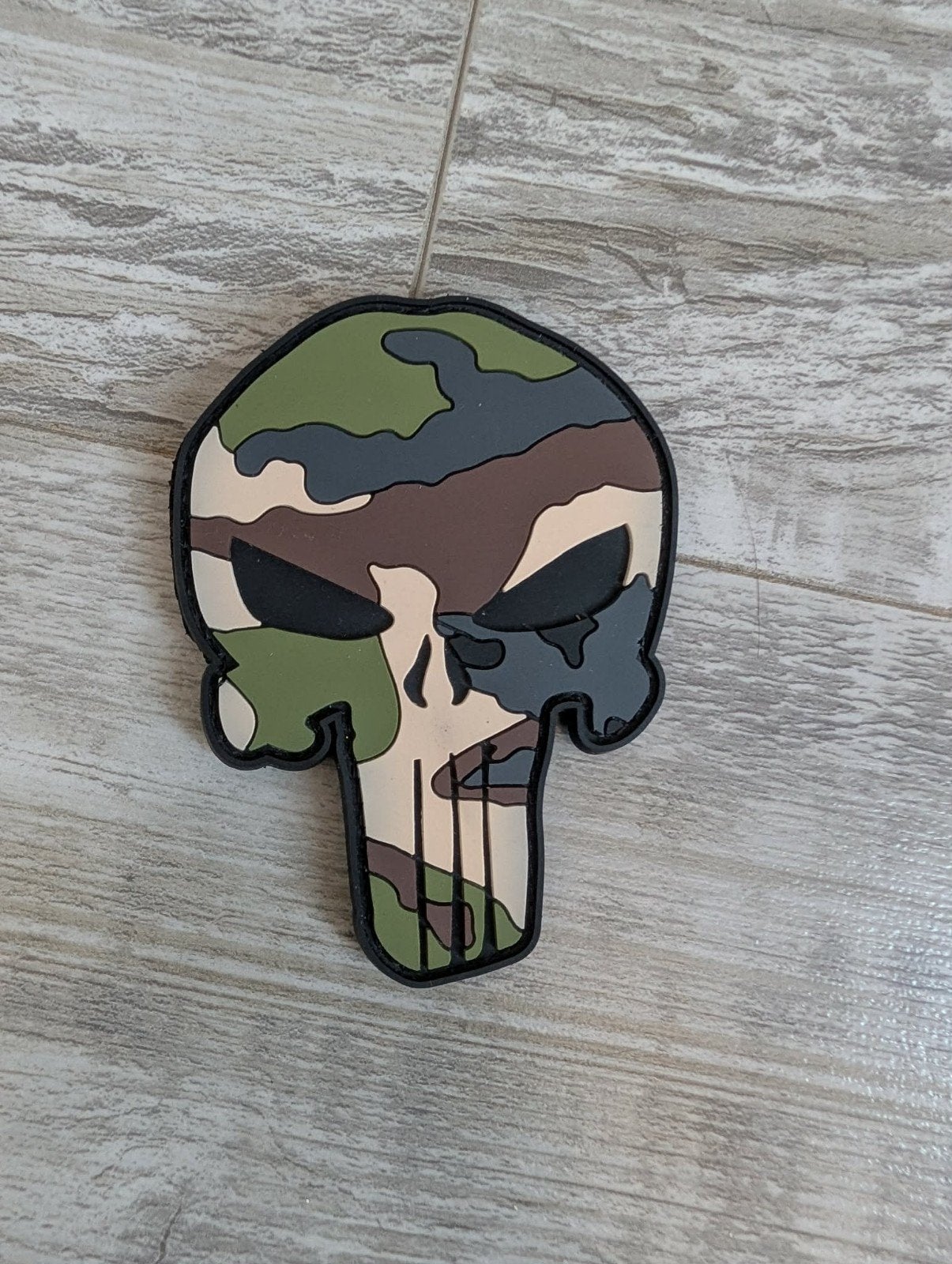 PVC Velcro Patch Camouflage Skull, Ophalen of Verzenden, Zo goed als nieuw