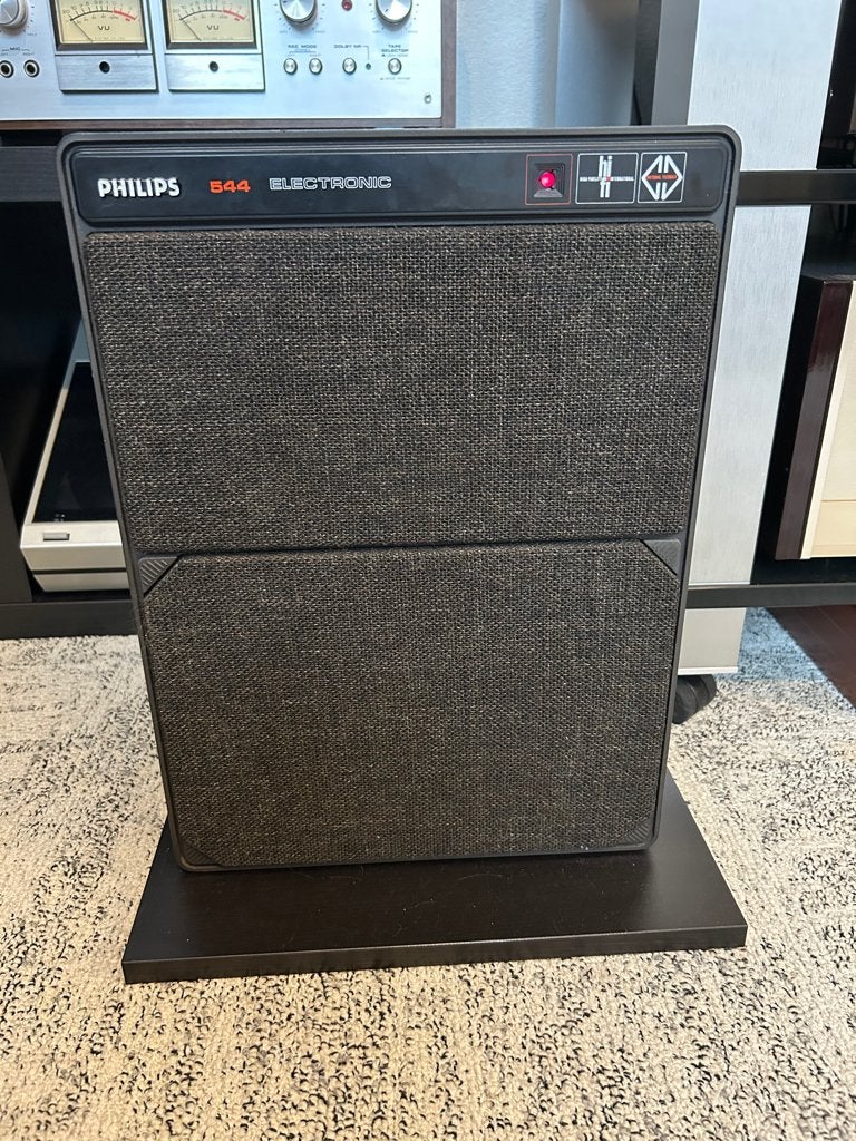 set Philips vintage  544 Electronic MFB Speakers IZGS, Ophalen, Zo goed als nieuw, 60 tot 120 watt, Vloerstaande luidspreker