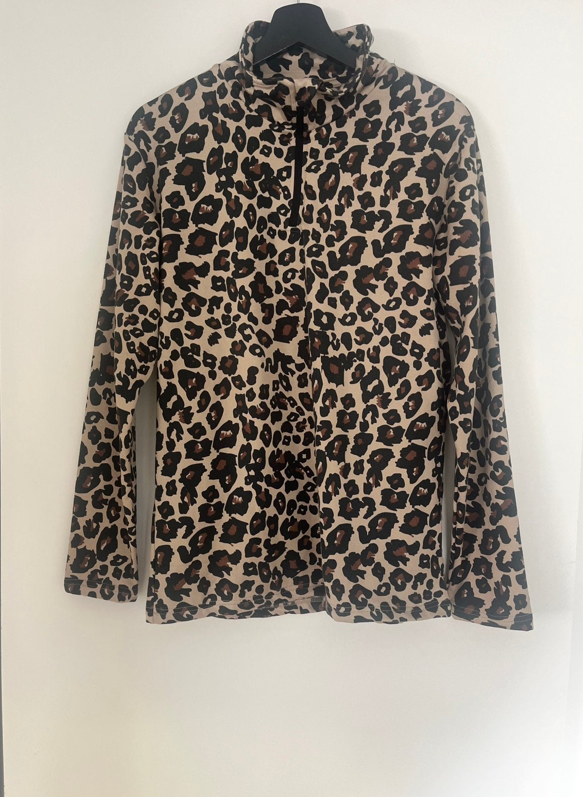 Mooie skipully met panter / luipaard print - Maat L Nieuw!, Kleding | Dames, Ophalen of Verzenden, Nieuw, Maat 42/44 (L), Bruin