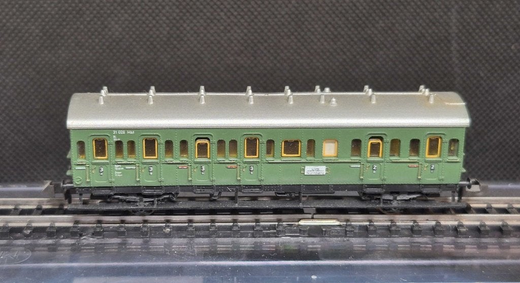 Minitrix 3058 - Coupérijtuig 2e/3e kl. BC-21 (16301), Hobby en Vrije tijd, Gebruikt, Gelijkstroom, Trix, Wagon