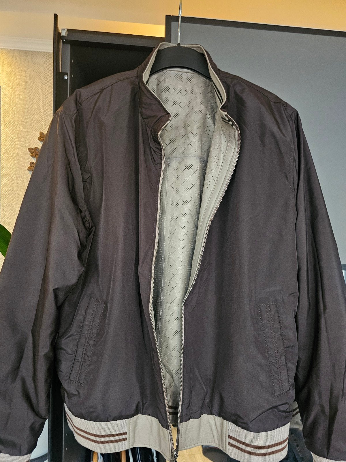 Dubbelzijdige leren jas M/L, Kleding | Heren, Ophalen of Verzenden