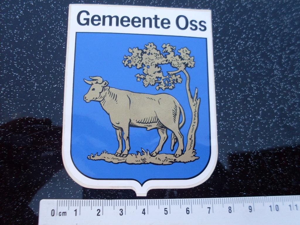 sticker gemeente plaats stad oss logo embleem wapen, Verzamelen, Stickers, Verzenden, Zo goed als nieuw, Overige typen