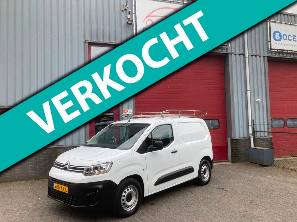 Citroen Ë-Berlingo Club 50 kWh Electrische bedrijfswagen in, Auto's, Bestelauto's, Gebruikt, Zwart, Citroën, Wit
