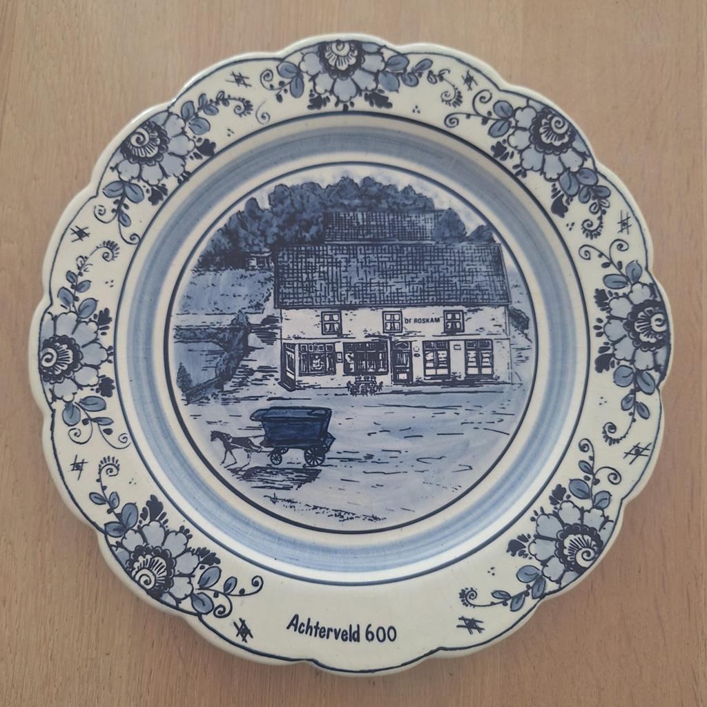 De Roskam Achterveld Delfts blauw wandbord, Ophalen