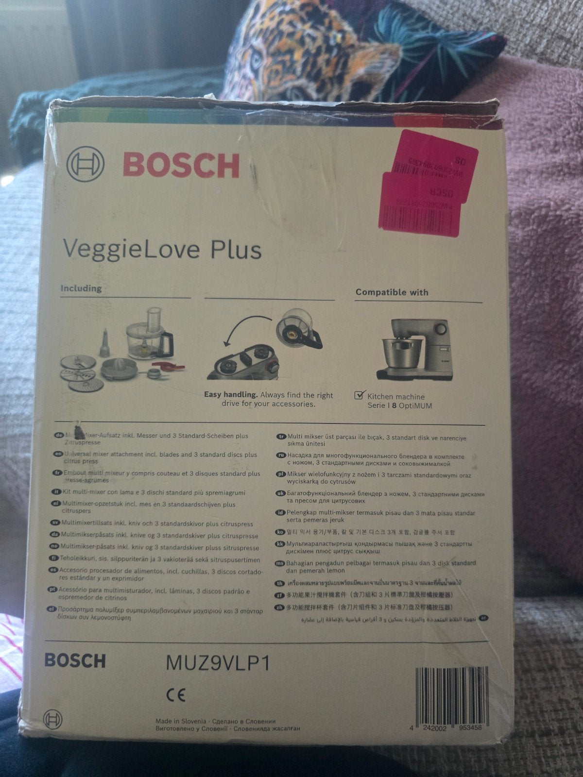 Bosch OptiMUM VeggieLove Plus set (MUZ9VLP1) - Gloednieuw, Ophalen, Nieuw, 3 snelheden of meer, Vaatwasserbestendig