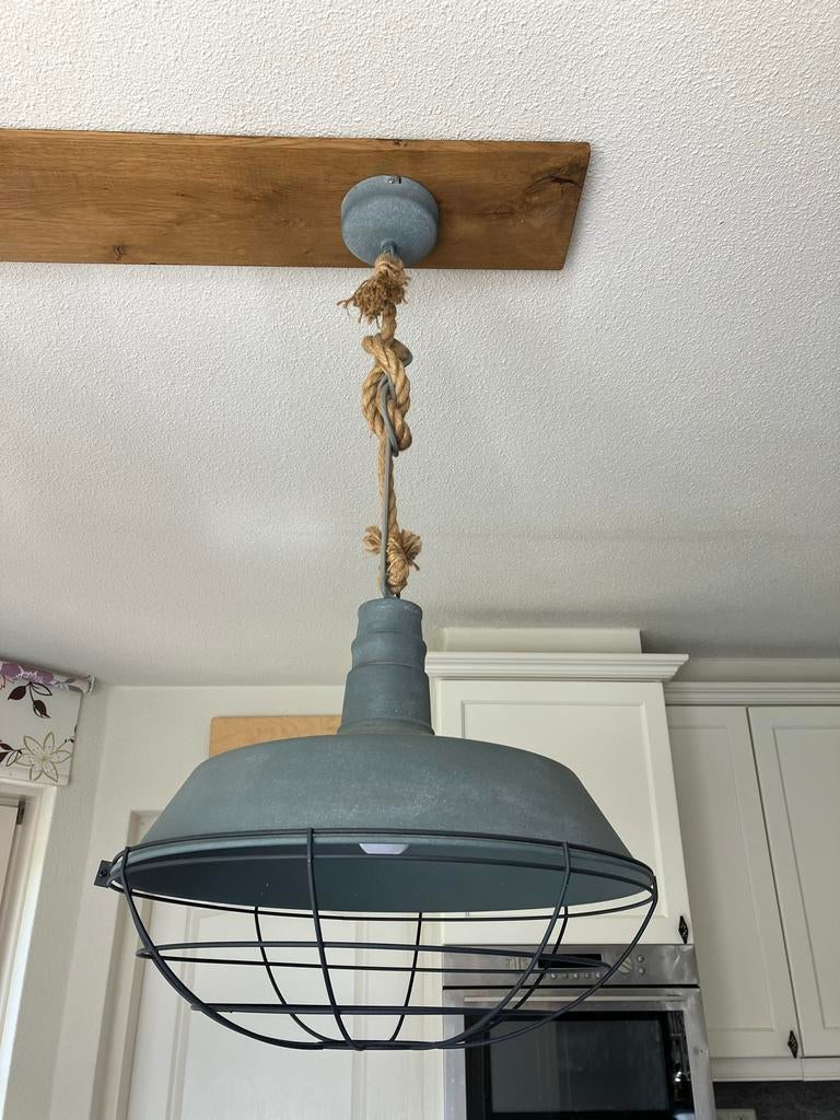 Unieke Vintage Industriële Hanglamp - Zelf Ophalen, Huis en Inrichting, Ophalen of Verzenden, Gebruikt, Metaal, 50 tot 75 cm