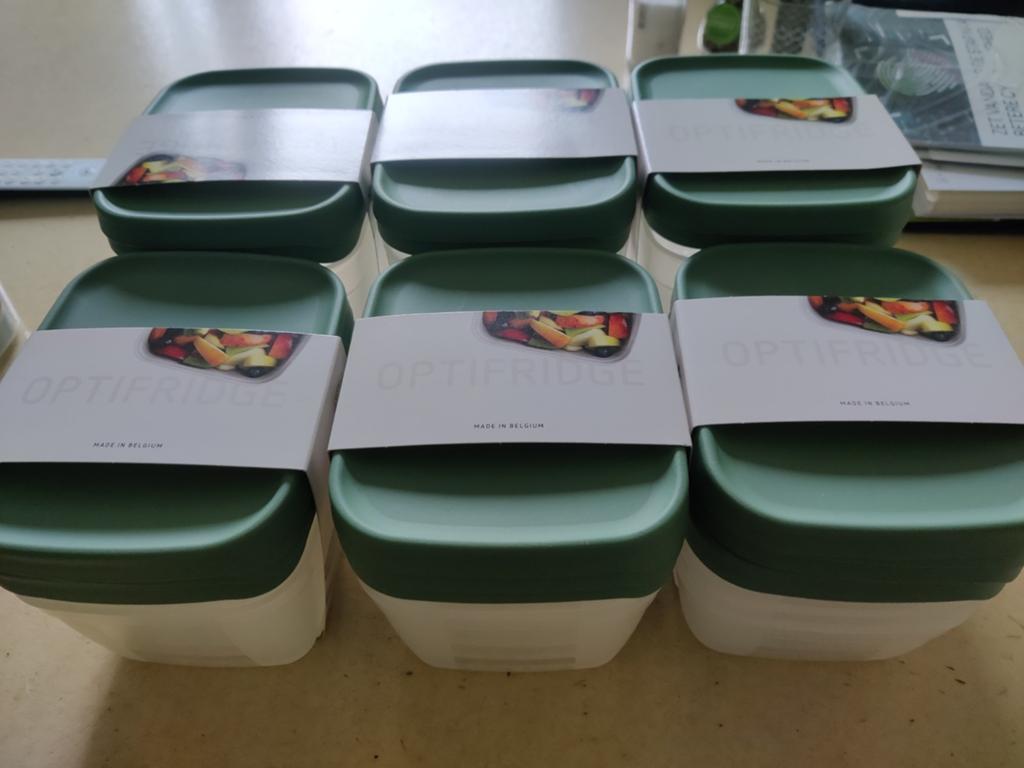 Set van 16 Optifridge vershoudbakjes - Nieuw, Groen, Kunststof, Nieuw, Ophalen of Verzenden