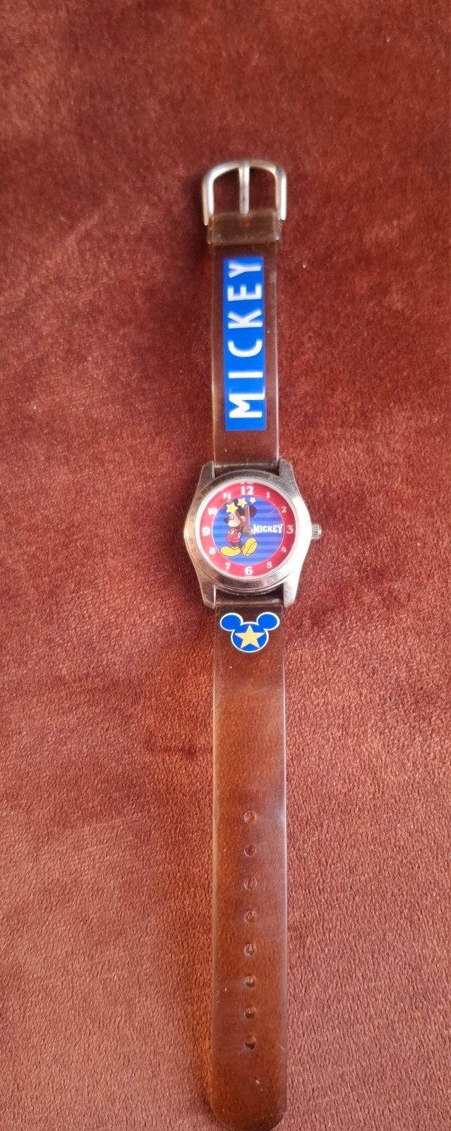 Disney Mickey Mouse vintage horloge Ml10801 SII, Ophalen, Blauw, Jongen of Meisje