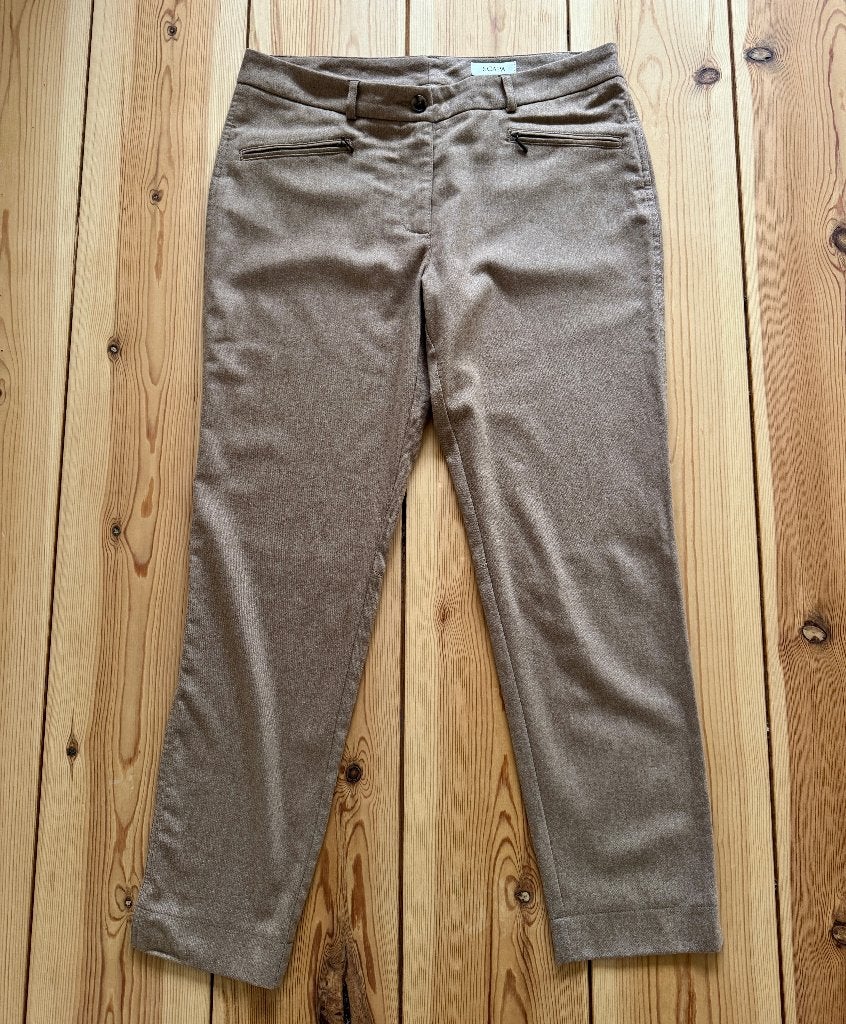 Scapa broek / pantalon - Beige Bruin Wol - maat 44 / Large, Scapa, Beige, Maat 42/44 (L), Ophalen of Verzenden