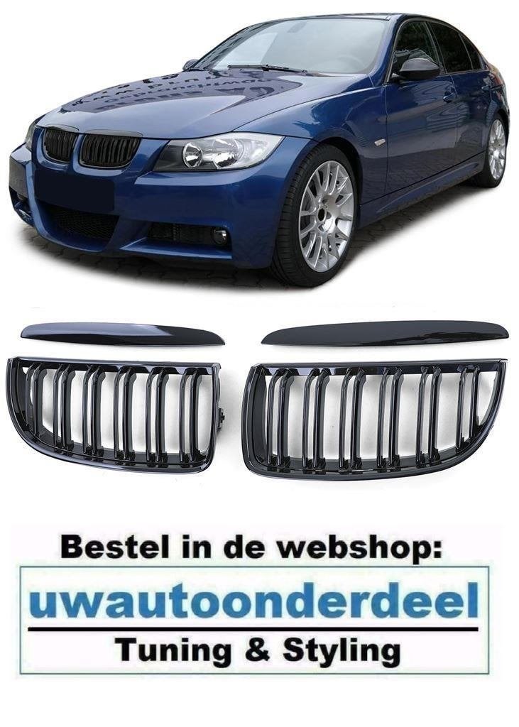 Grill Hoogglans Zwart Dubbele M Spijl Voor Bmw 3 serie E90 E