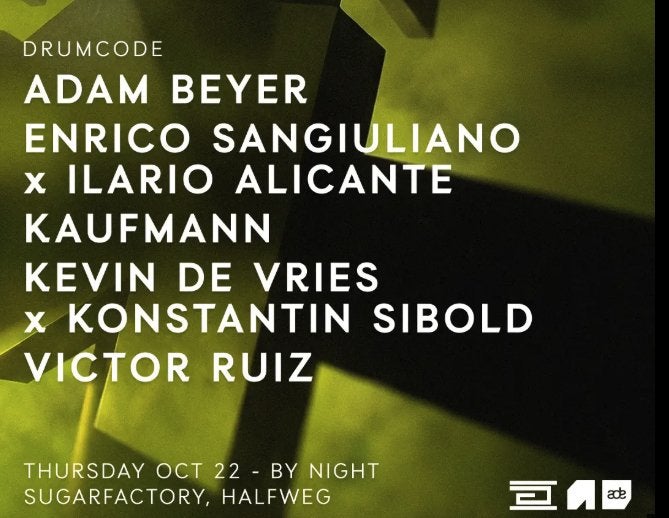 Awakenings ADE Drumcode Tickets – 2026 – SugarFactory AMS, Tickets en Kaartjes, Twee personen, Oktober
