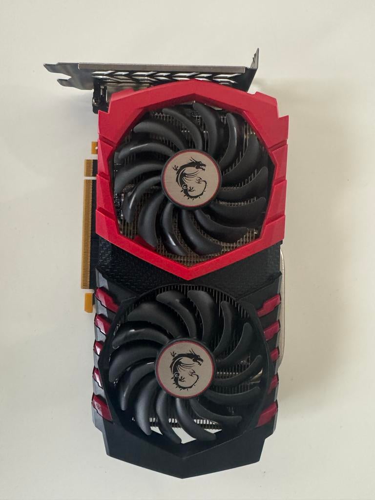 MSI GeForce GTX 1050Ti 4G Gaming X + Voeding, Computers en Software, Videokaarten, PCI-Express 3, Gebruikt, HDMI, Ophalen of Verzenden