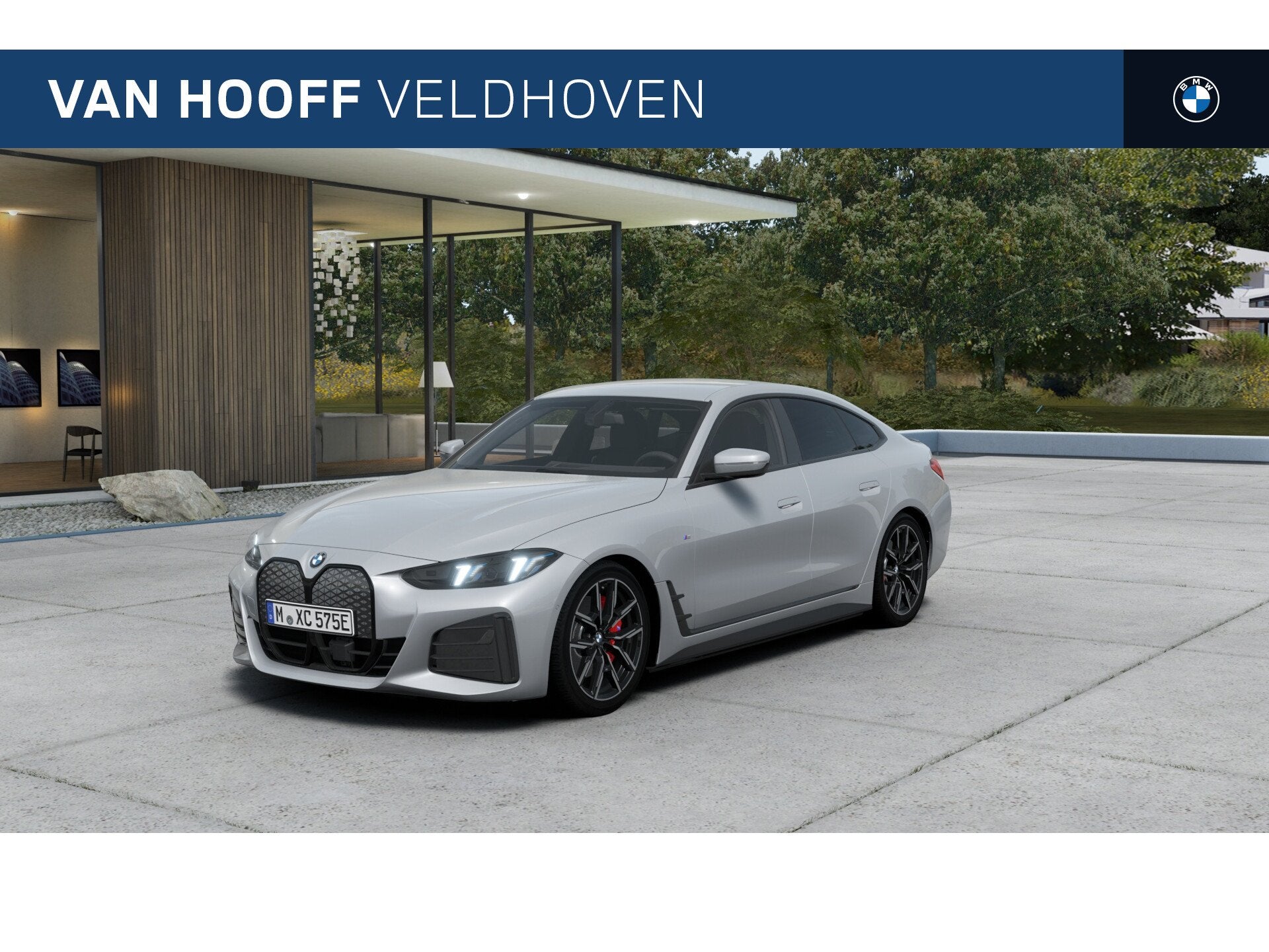 BMW i4 eDrive40 M Sport / Achteruitrijcamera / Active Cruise, Auto's, Achterwielaandrijving, Zwart, 2020 kg, Leder