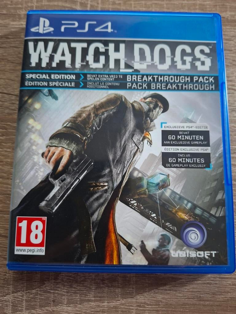 PS4 Watch Dogs - Special Edition, Spelcomputers en Games, Games | Sony PlayStation 4, Gebruikt, Avontuur en Actie, 1 speler, Vanaf 18 jaar