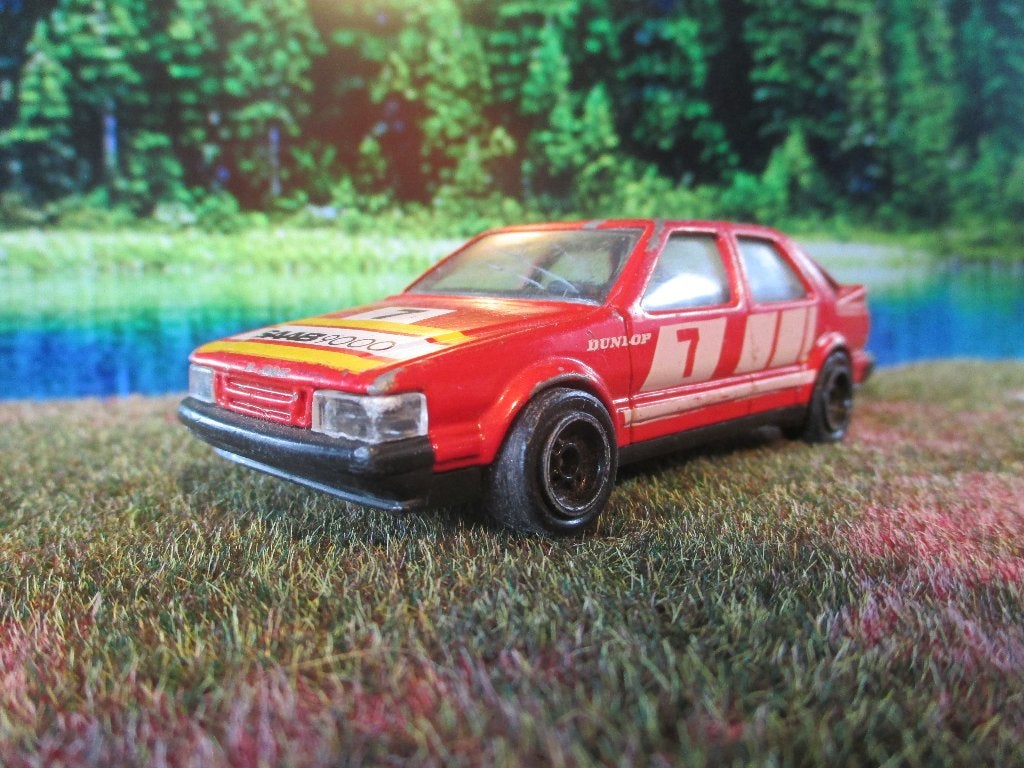 1:43 Saab 9000 - Corgi Rally #7, Ophalen of Verzenden, Gebruikt, Auto, Corgi