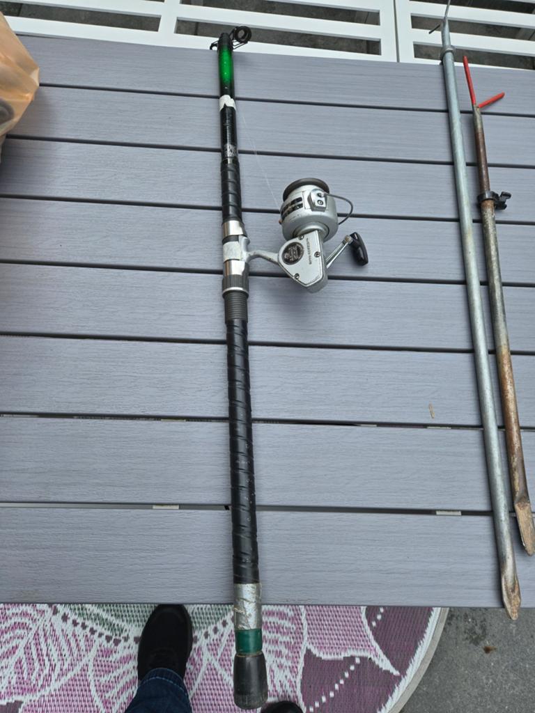 Vishengel met molen Daiwa 505 - Gebruikt, Ophalen, Gebruikt, Complete hengel