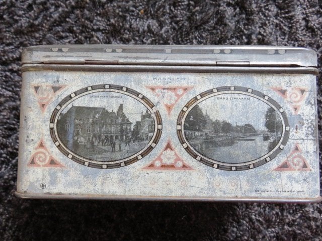 ANTIEK BLIK - J.CARELS - AMSTERDAM - HAARLEM - DEN HAAG, Verzamelen, Blikken, Ophalen of Verzenden, Gebruikt, Koek(jes)