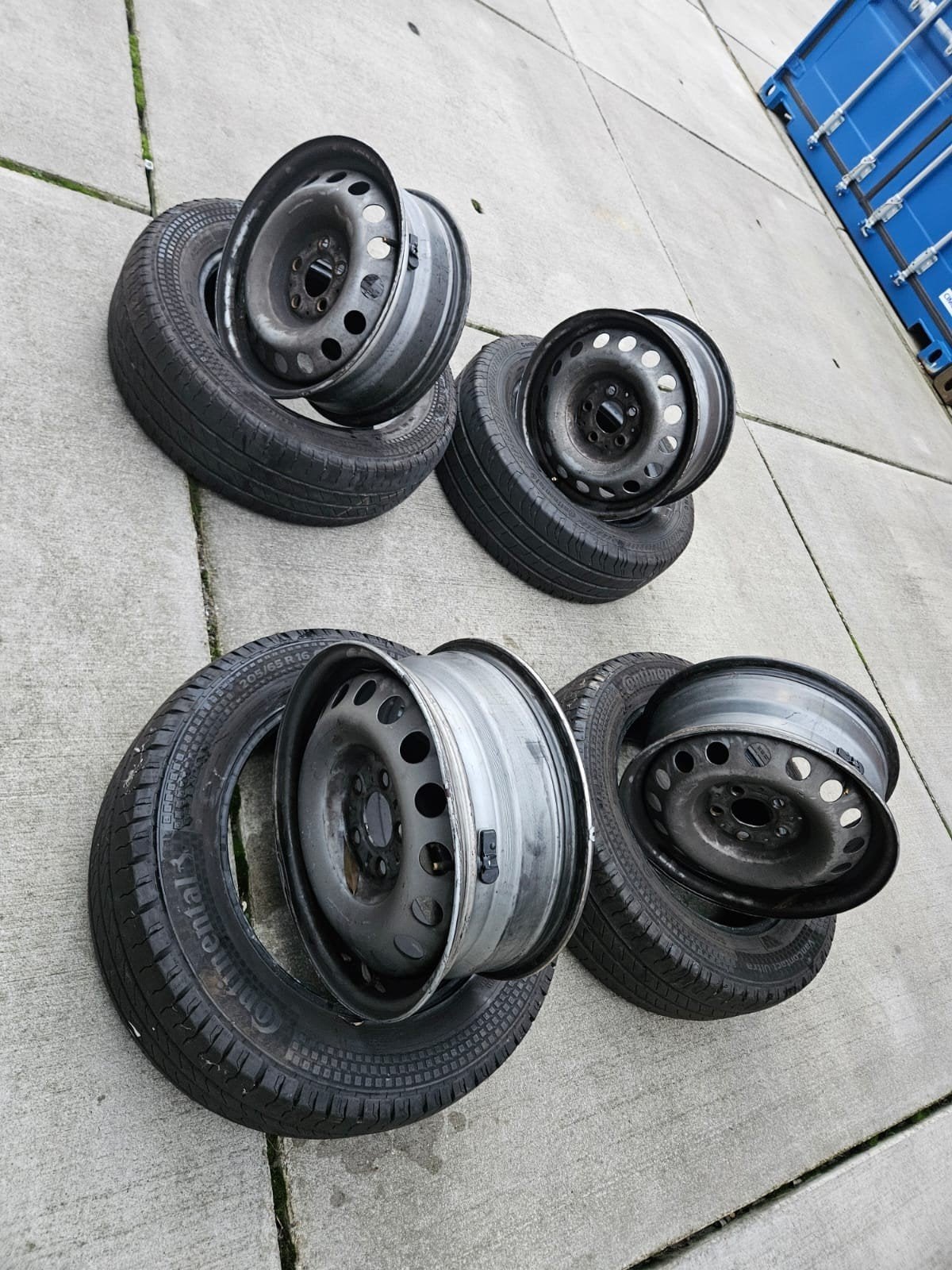 Mercedes Vito stalen velgen met banden en TPMS sensoren, Ophalen, Gebruikt