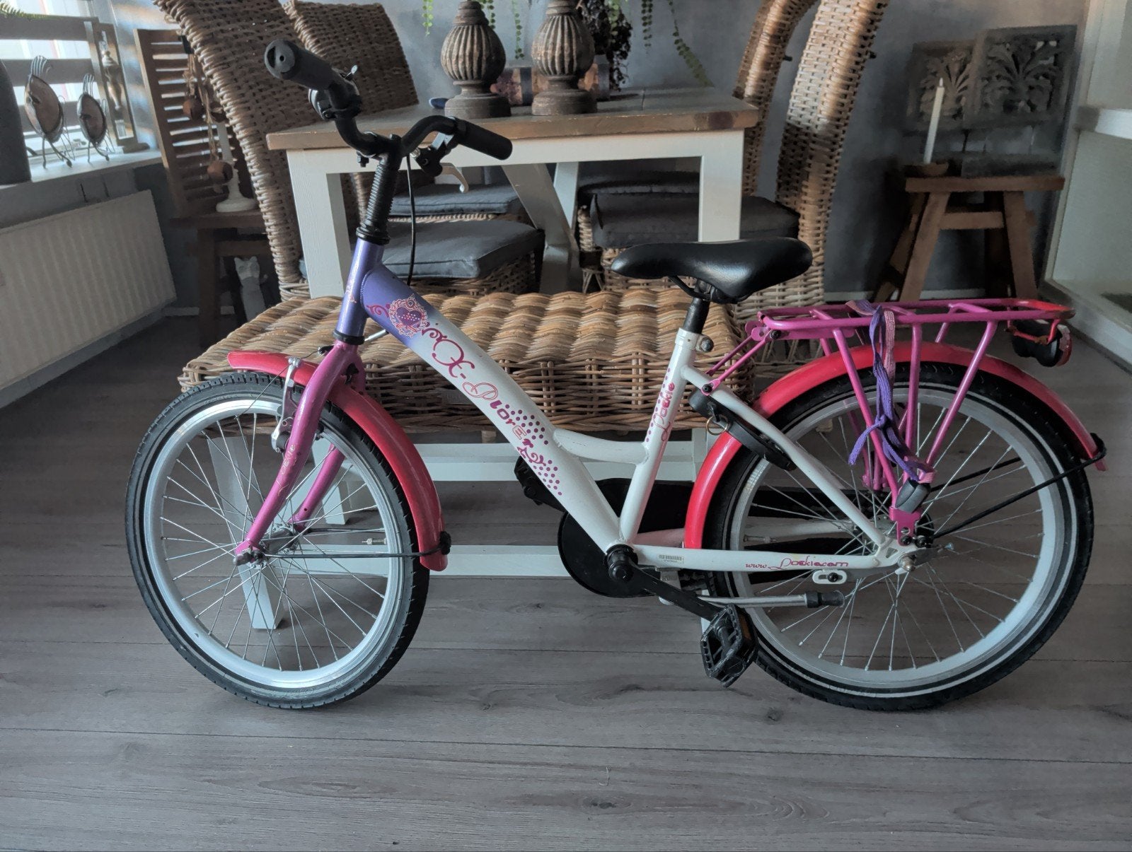 lore Loekie fiets, Fietsen en Brommers, Ophalen, Gebruikt, Lore Loekie, Terugtraprem