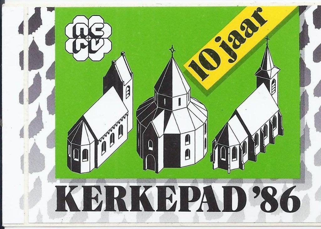 So284 sticker 10 jaar kerkepad 1986, Ophalen of Verzenden, Zo goed als nieuw