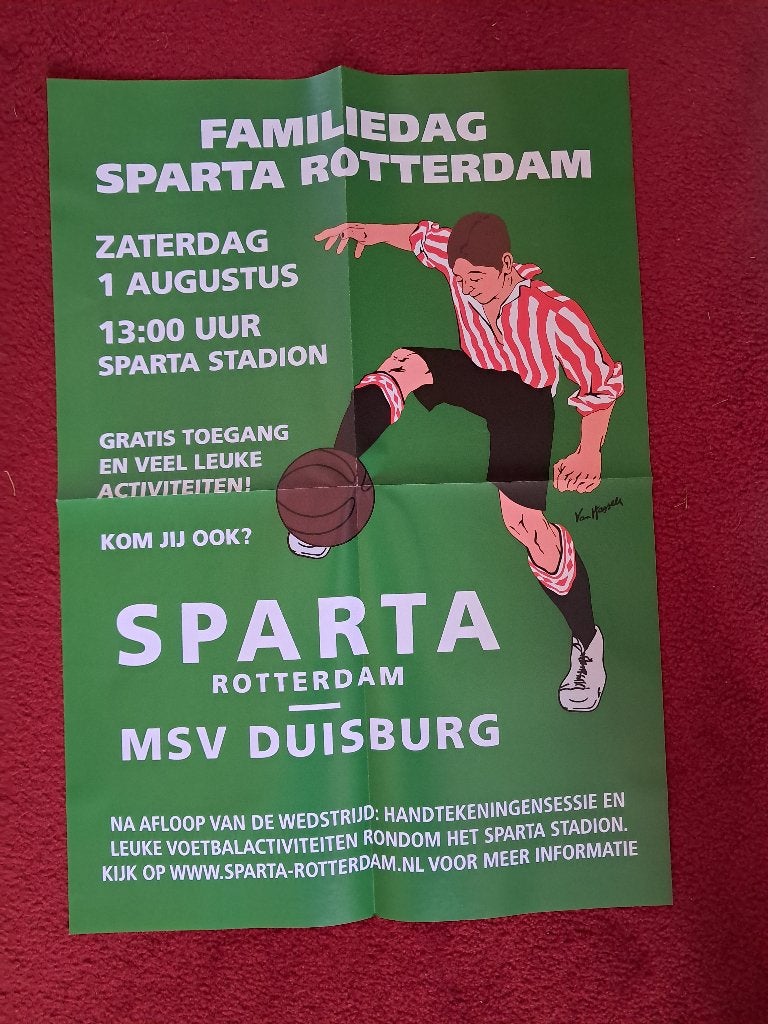 Sparta - MSV Duisburg 2026/2027, Verzamelen, Ophalen of Verzenden, Nieuw, Sparta, Poster, Plaatje of Sticker
