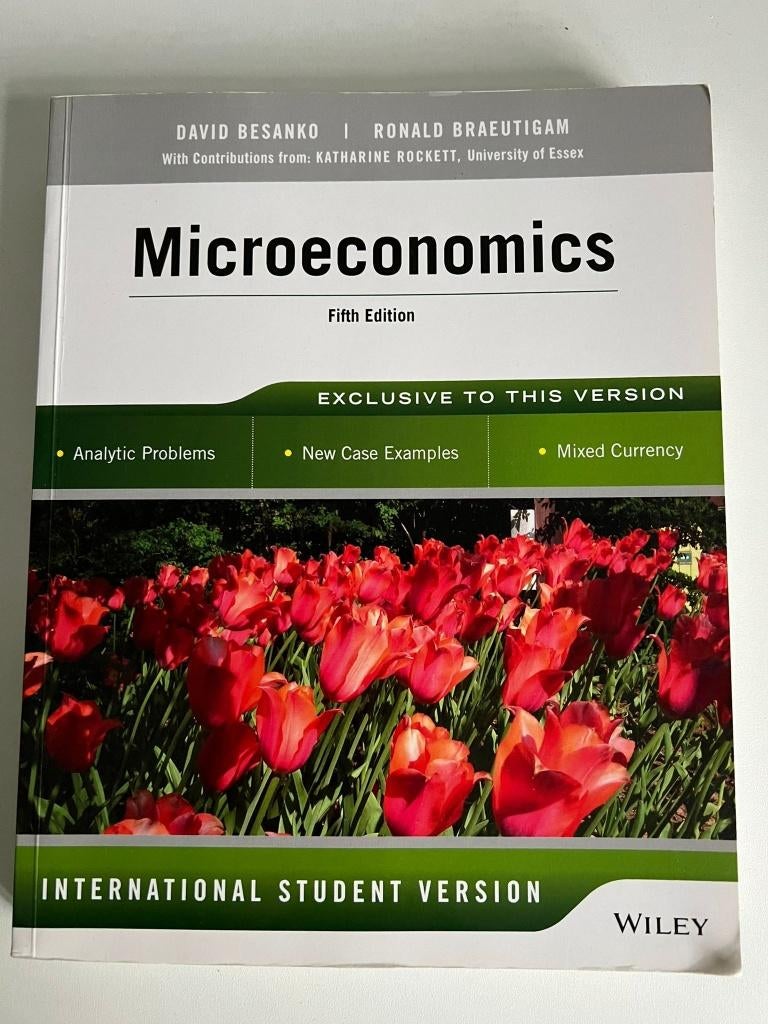 Microeconomics: international student version, Boeken, Studieboeken en Cursussen, Ophalen of Verzenden, Beta, Zo goed als nieuw