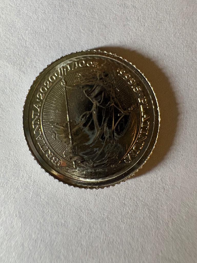 1/10 Oz Platina Britannia munt, Ophalen of Verzenden, Platina
