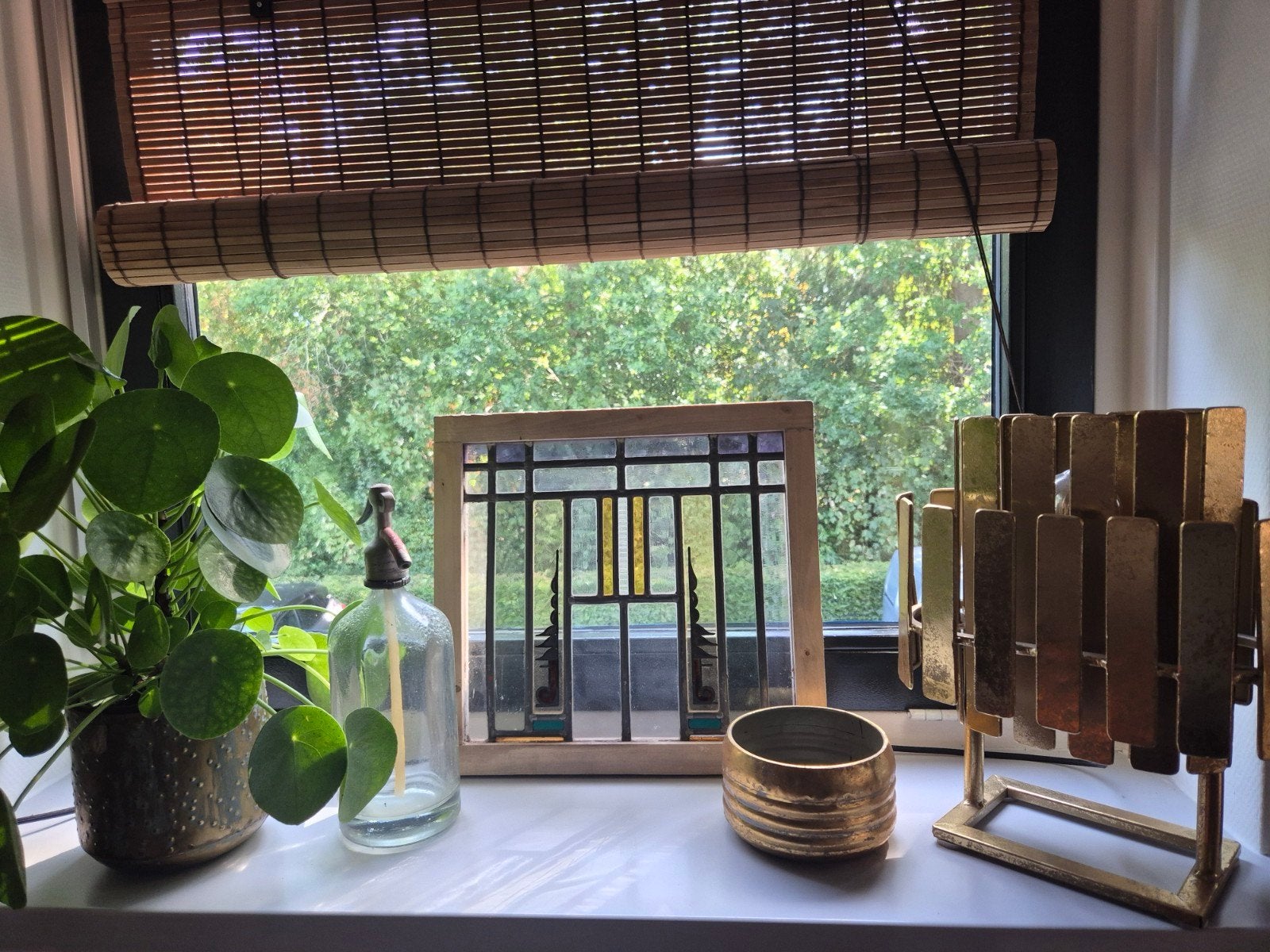 Uniek glas-in-lood raamdecoratie - Art Deco stijl, Ophalen