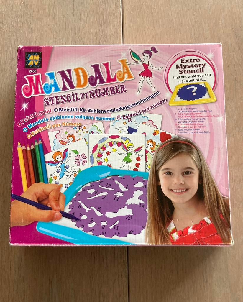 Mandala Stencil Set - Creatief Speelgoed, Ophalen of Verzenden, Zo goed als nieuw, Knutselen