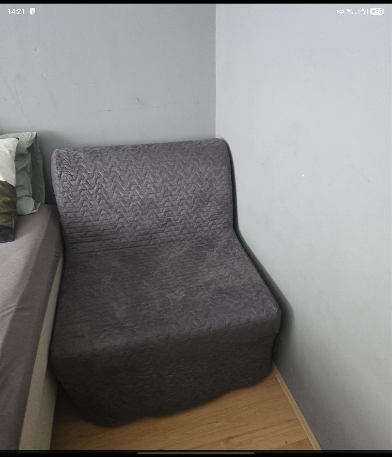 Ikea LYCKSELE slaapbank 1-persoons, Ophalen, Gebruikt, Eenpersoons, 80 cm