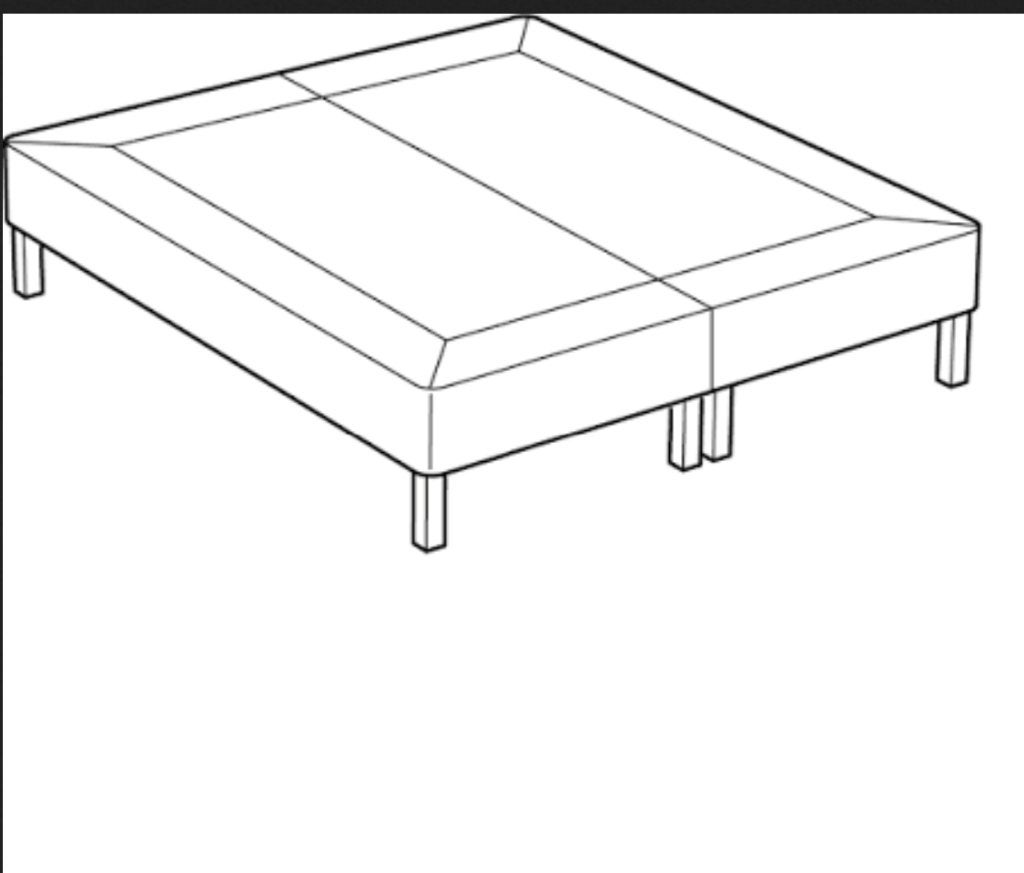 DUNVIK bedframe 180x200 met 2 IKEA LÖNSET lattenbodems, Ophalen, Gebruikt, Overige kleuren, Tweepersoons