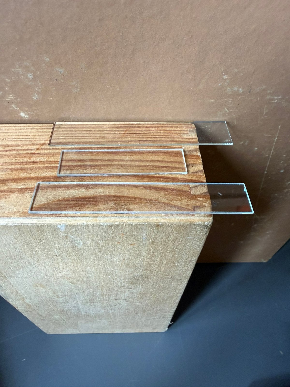 3x glasplaatje - maat op foto, Verzamelen, Poppenhuizen en Toebehoren, Zo goed als nieuw, Poppenhuis, Ophalen of Verzenden