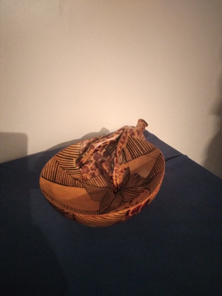prachtige grote kom ( houtsnijwerk ), Ophalen, Houtsnijwerk, Minder dan 20 cm, Handgemaakt