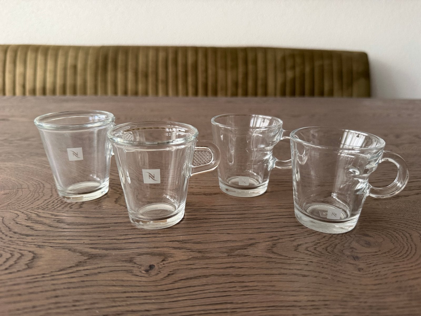 Nespresso Glazen Kopjes - Set van 4, Ophalen of Verzenden, Zo goed als nieuw