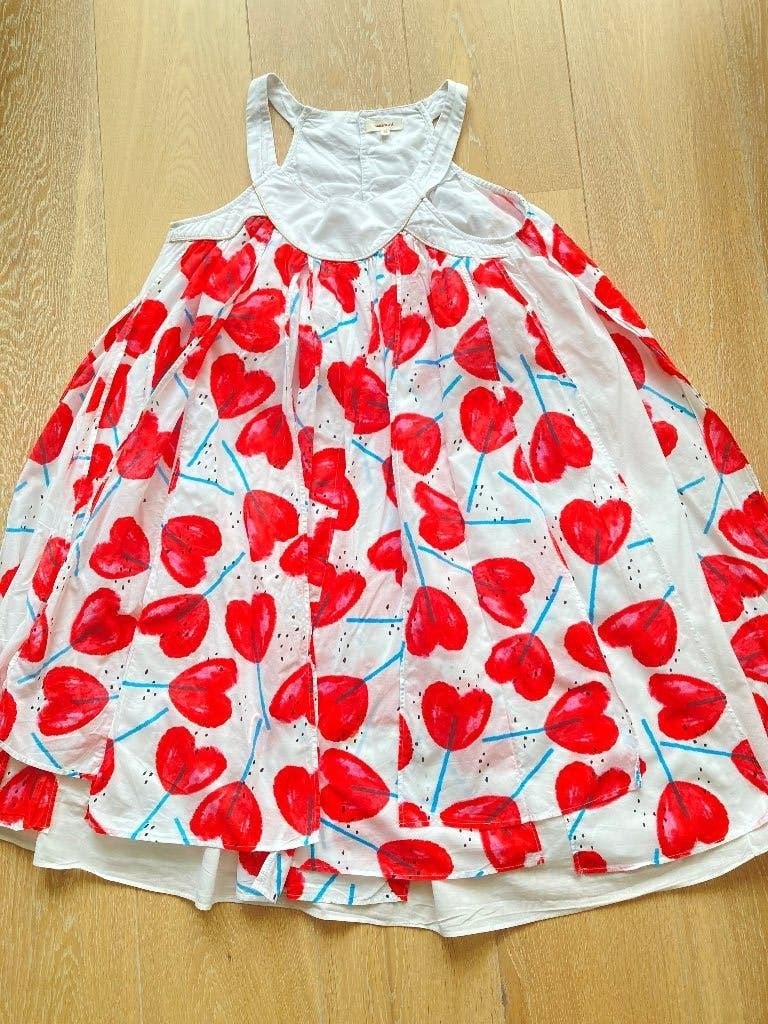Witte jurk met lolly hartjes van Catimini mt. 158, Catimini, Meisje, Ophalen of Verzenden, Zo goed als nieuw