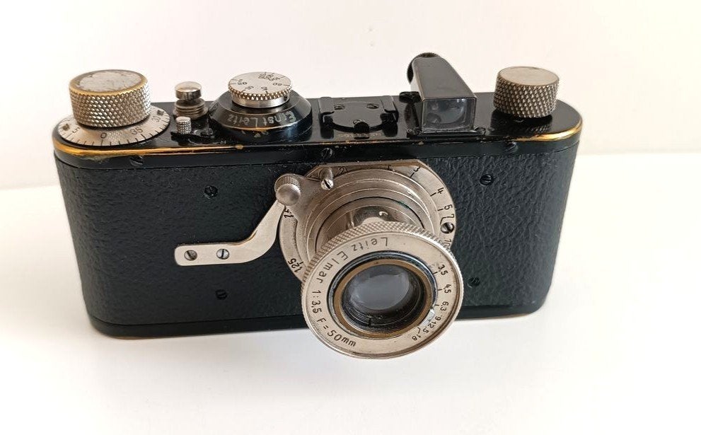 Leitz Leica I Black mit Elmar 3,5 f 50, Top Camera  ca 1930, Ophalen of Verzenden, Voor 1940, Fototoestel