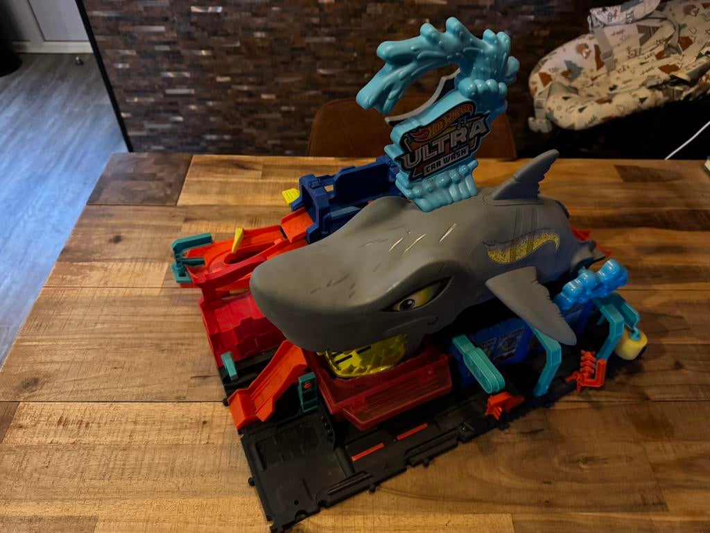 Hot Wheels Ultra Car Wash – Haaien Wasstraat, Kinderen en Baby's, Speelgoed | Thomas de Trein, Ophalen, Zo goed als nieuw