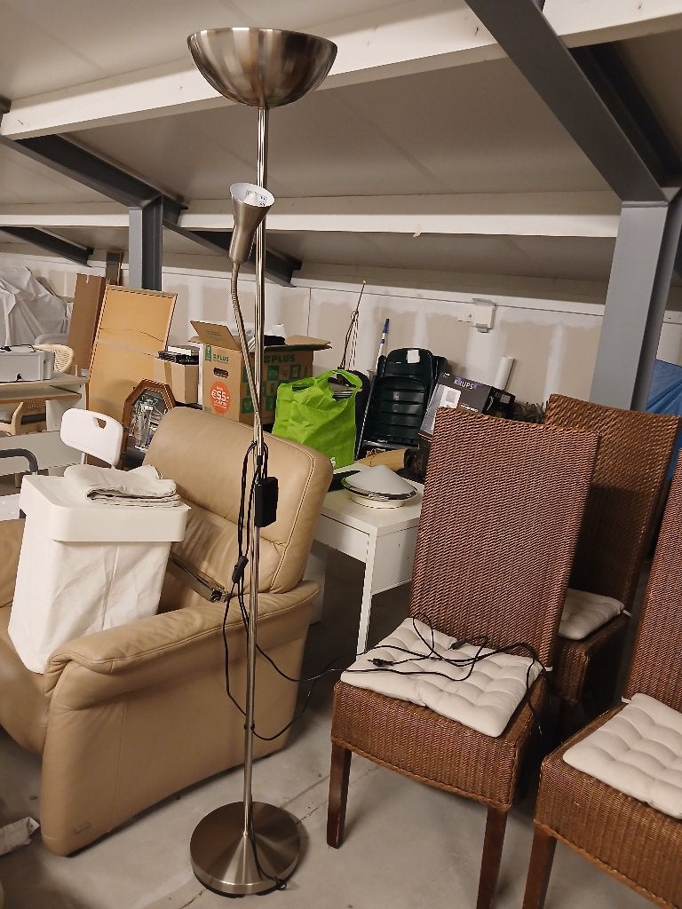 staande lamp, Huis en Inrichting, Lampen | Vloerlampen, Ophalen, Gebruikt, Metaal, 200 cm of meer