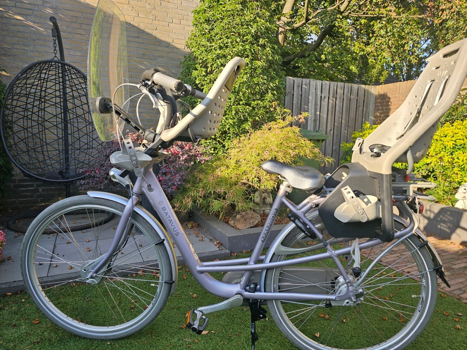 mamafiets batavus mambo lx inclusief 2 kinderzitjes, Ophalen, 2 zitjes, Batavus, Zo goed als nieuw